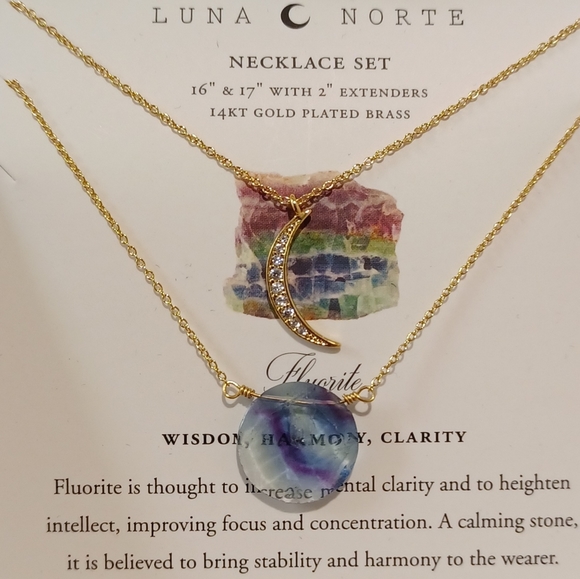 2 LUNA NORTE FLUORIDE STONE RHINESTONES 14KT GOLD - Picture 3 of 9